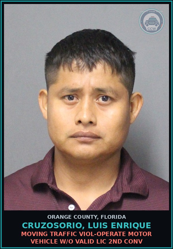 Booking mugshot of CRUZOSORIO, LUIS ENRIQUE in Orange County