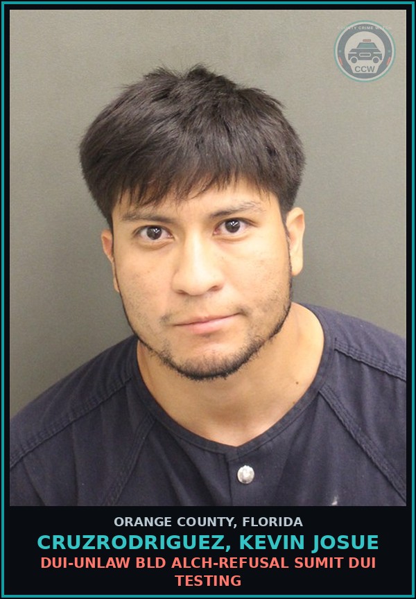 Booking mugshot of CRUZRODRIGUEZ, KEVIN JOSUE in Orange County
