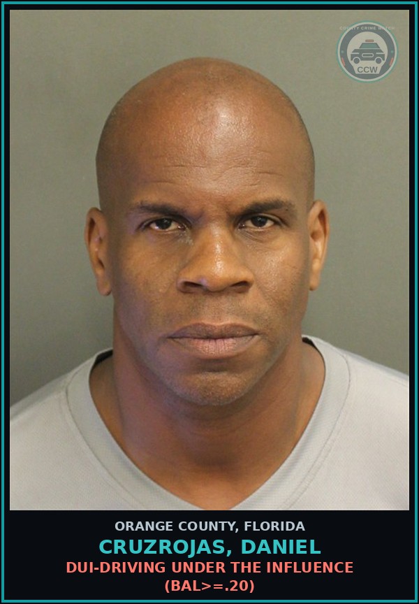 Booking mugshot of CRUZROJAS, DANIEL in Orange County