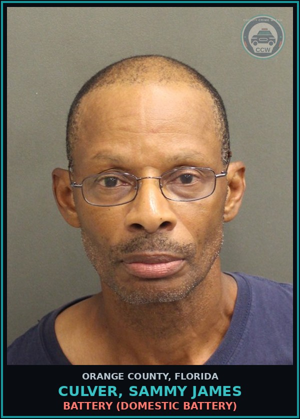 Booking mugshot of CULVER, SAMMY JAMES in Orange County
