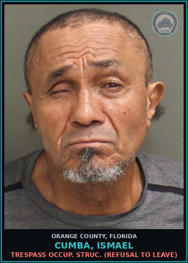 Booking mugshot of CUMBA, ISMAEL in Orange County