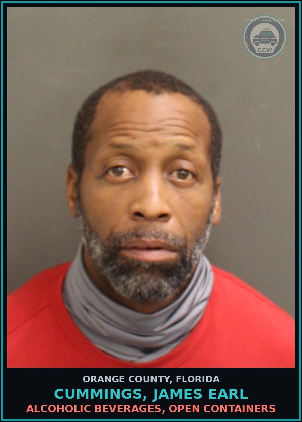 Booking mugshot of CUMMINGS, JAMES EARL in Orange County