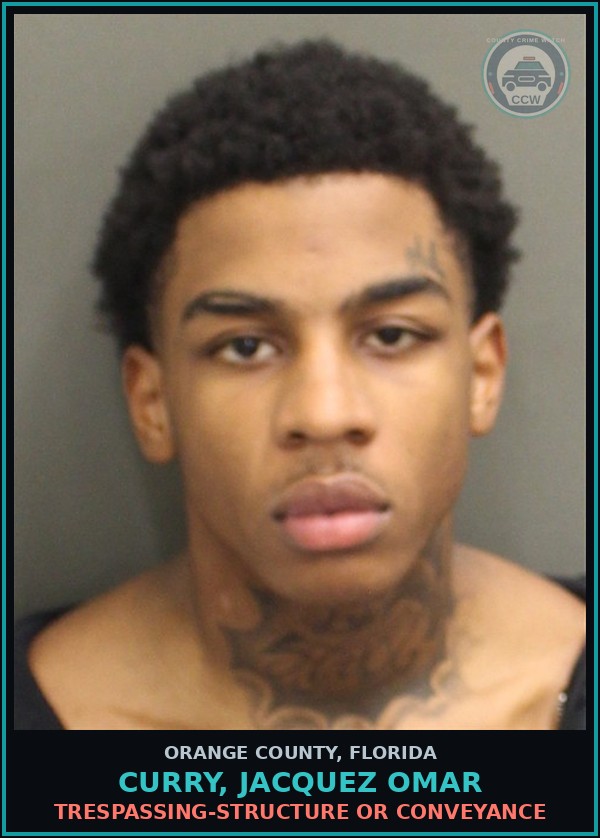 Booking mugshot of CURRY, JACQUEZ OMAR in Orange County