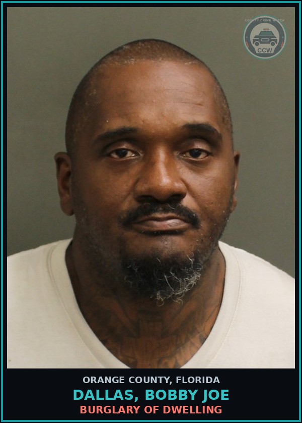Booking mugshot of DALLAS, BOBBY JOE in Orange County