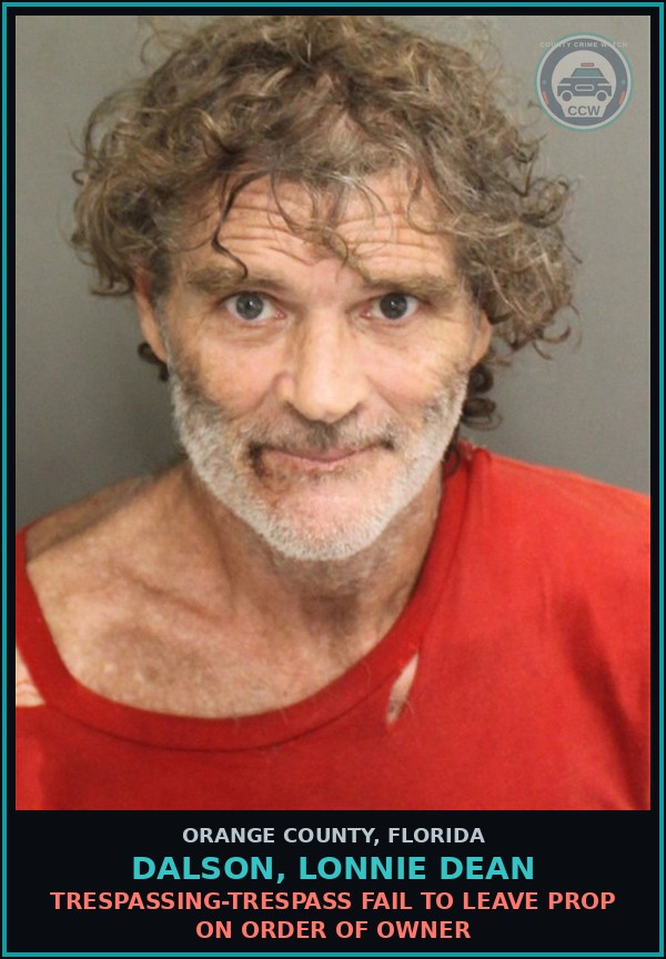 Booking mugshot of DALSON, LONNIE DEAN in Orange County