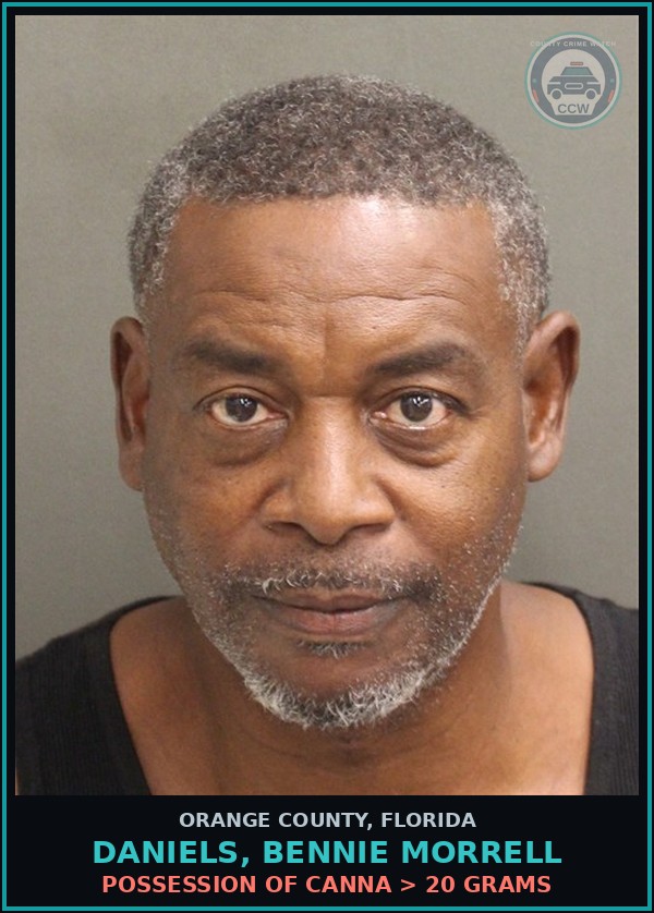 Booking mugshot of DANIELS, BENNIE MORRELL in Orange County