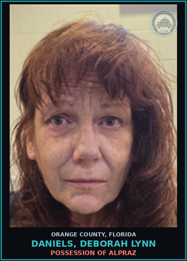 Booking mugshot of DANIELS, DEBORAH LYNN in Orange County
