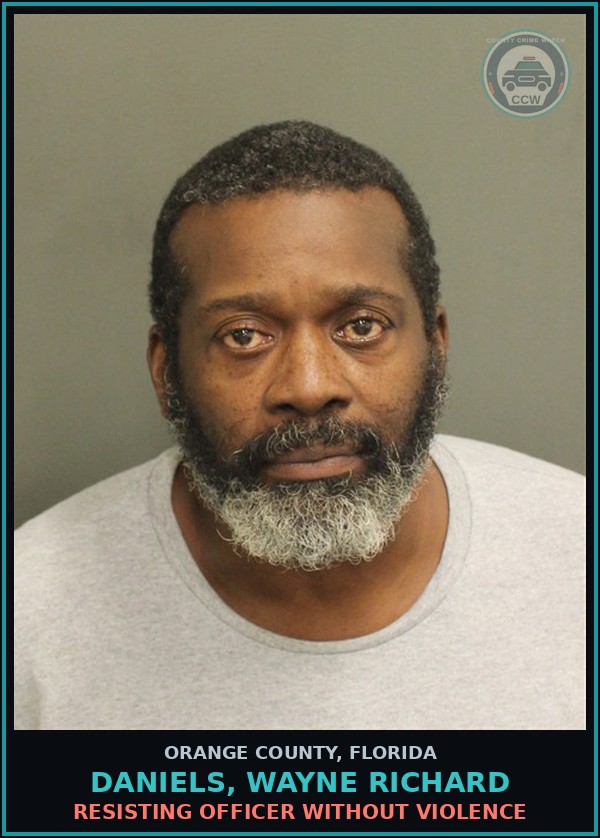 Booking mugshot of DANIELS, WAYNE RICHARD in Orange County