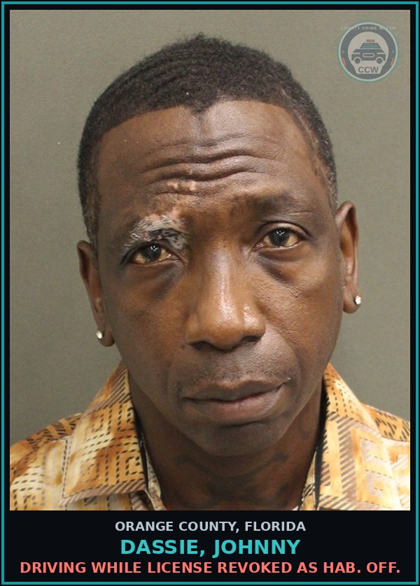 Booking mugshot of DASSIE, JOHNNY in Orange County