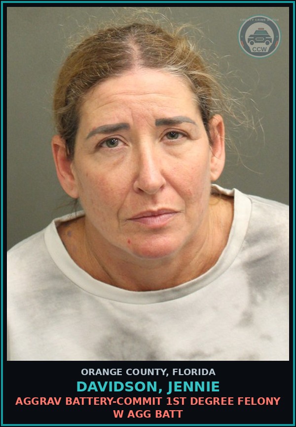 Booking mugshot of DAVIDSON, JENNIE in Orange County