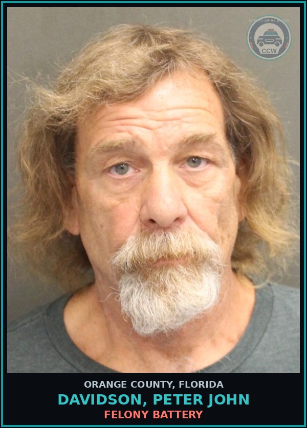 Booking mugshot of DAVIDSON, PETER JOHN in Orange County