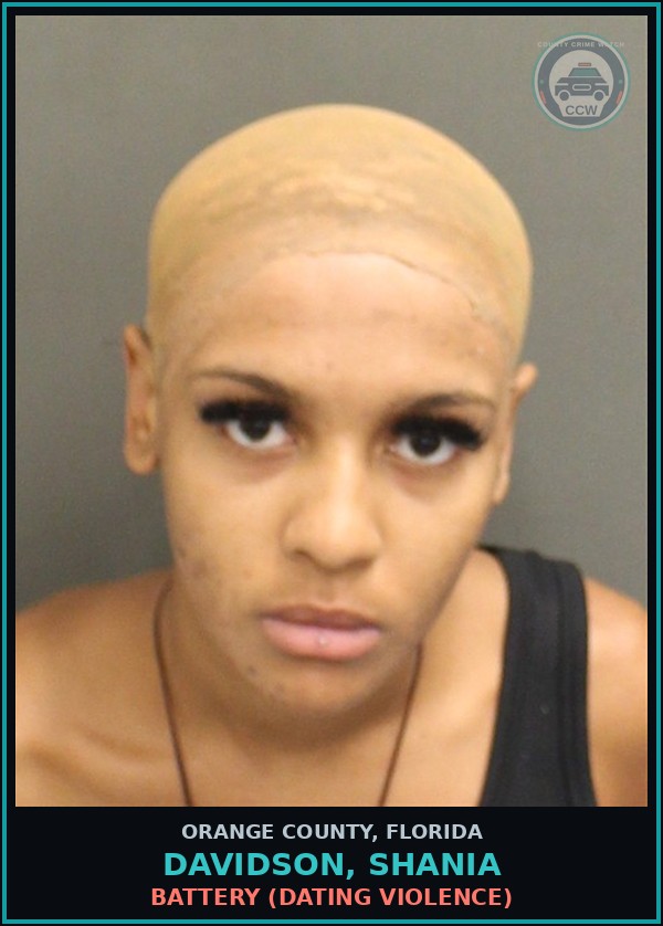 Booking mugshot of DAVIDSON, SHANIA in Orange County