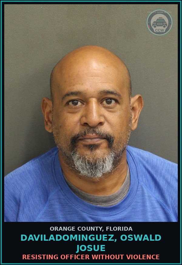 Booking mugshot of DAVILADOMINGUEZ, OSWALD JOSUE in Orange County