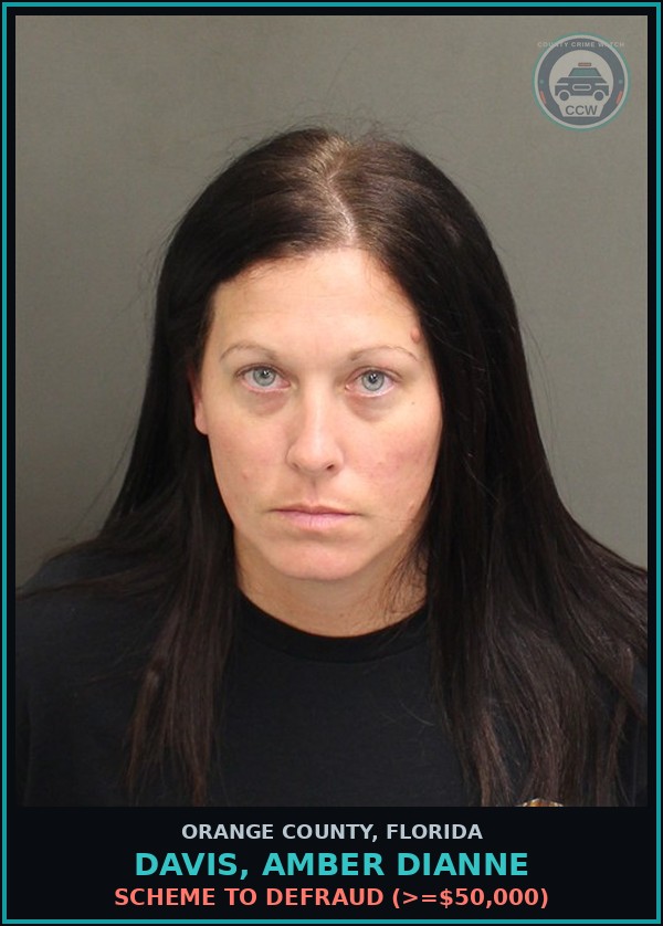 Booking mugshot of DAVIS, AMBER DIANNE in Orange County