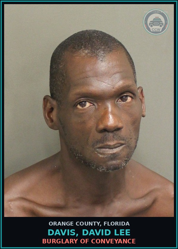 Booking mugshot of DAVIS, DAVID LEE in Orange County
