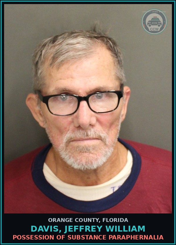 Booking mugshot of DAVIS, JEFFREY WILLIAM in Orange County