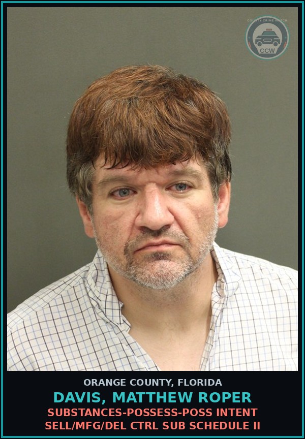 Booking mugshot of DAVIS, MATTHEW ROPER in Orange County