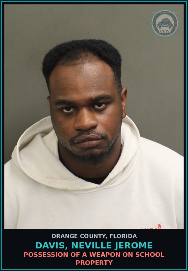 Booking mugshot of DAVIS, NEVILLE JEROME in Orange County