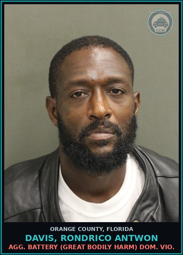 Booking mugshot of DAVIS, RONDRICO ANTWON in Orange County