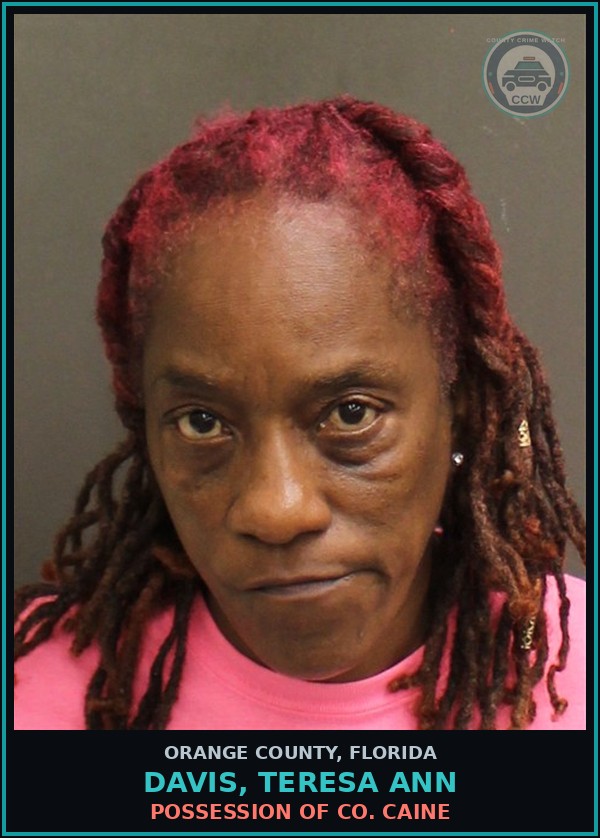 Booking mugshot of DAVIS, TERESA ANN in Orange County