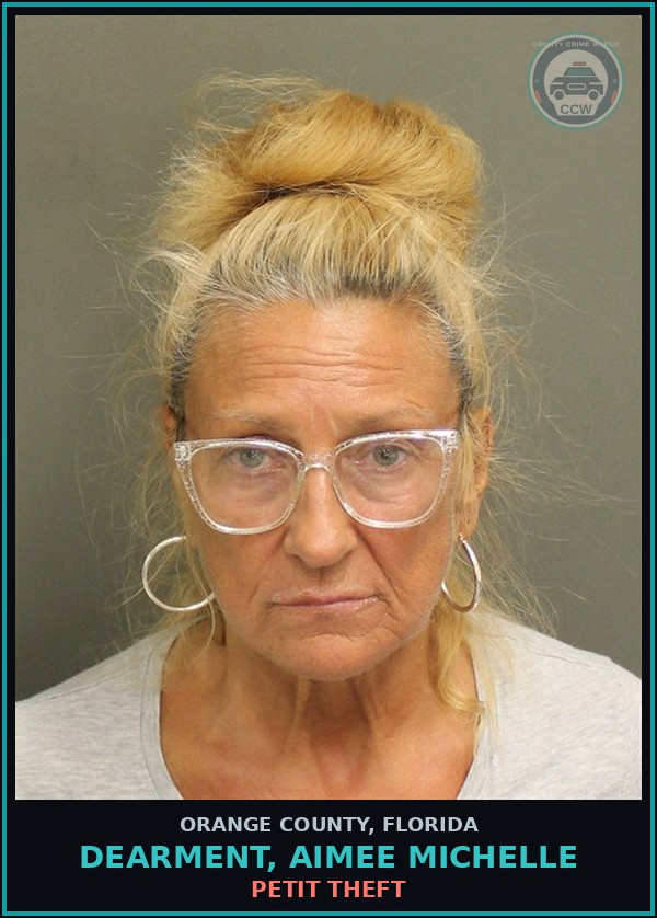 Booking mugshot of DEARMENT, AIMEE MICHELLE in Orange County