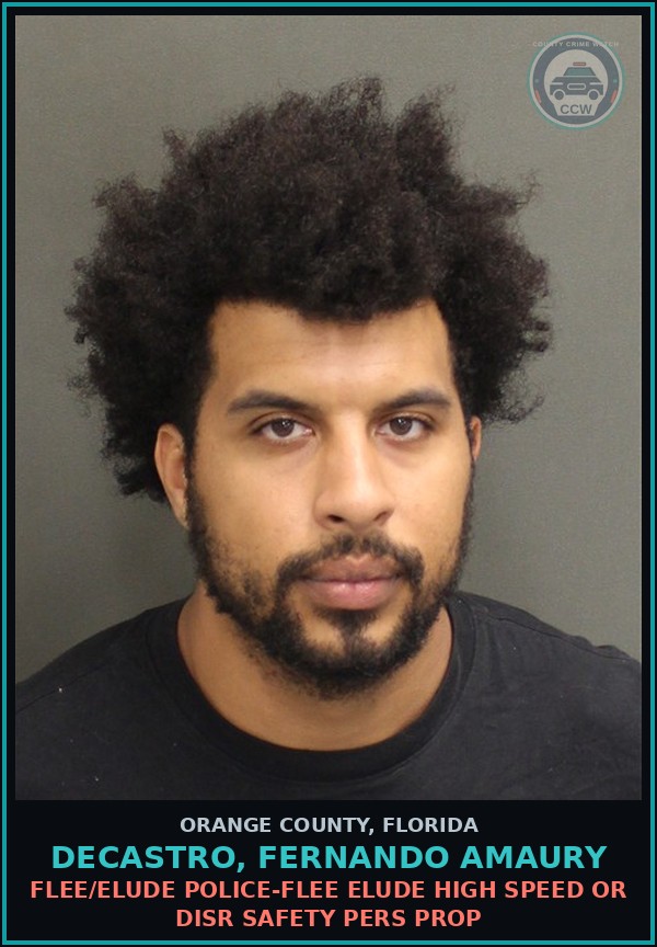 Booking mugshot of DECASTRO, FERNANDO AMAURY in Orange County