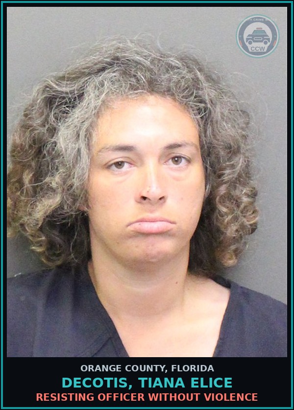 Booking mugshot of DECOTIS, TIANA ELICE in Orange County