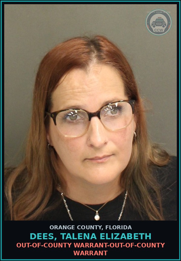 Booking mugshot of DEES, TALENA ELIZABETH in Orange County