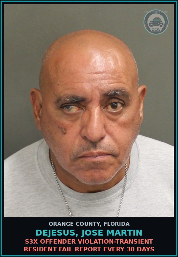 Booking mugshot of DEJESUS, JOSE MARTIN in Orange County