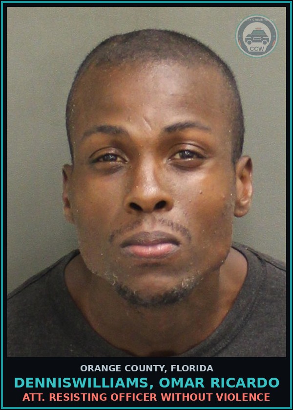 Booking mugshot of DENNISWILLIAMS, OMAR RICARDO in Orange County