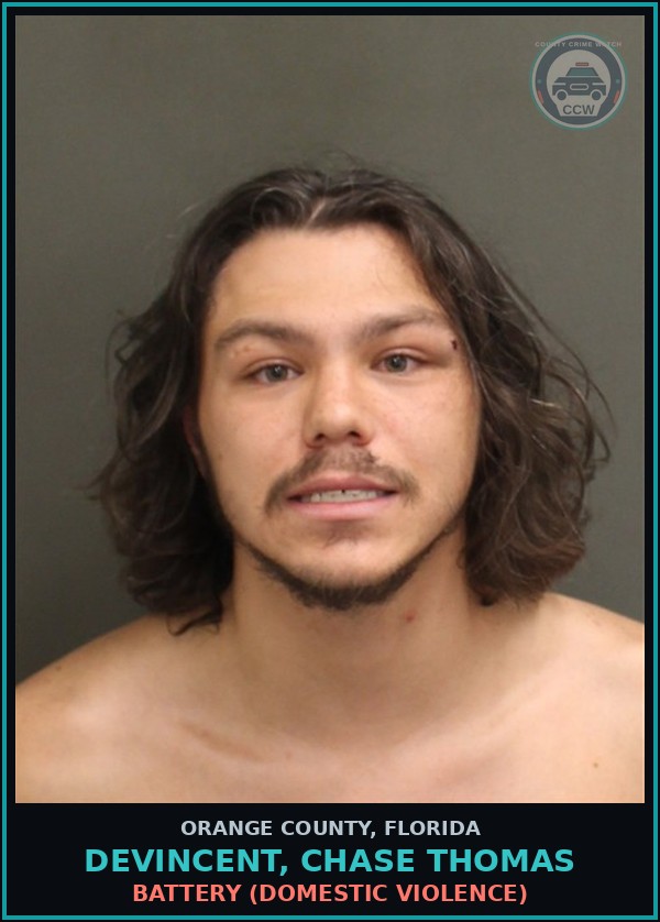 Booking mugshot of DEVINCENT, CHASE THOMAS in Orange County