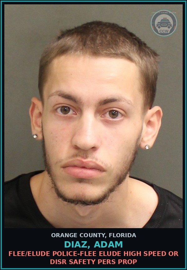 Booking mugshot of DIAZ, ADAM in Orange County