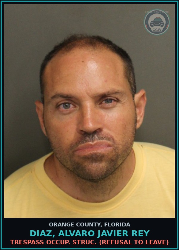 Booking mugshot of DIAZ, ALVARO JAVIER REY in Orange County