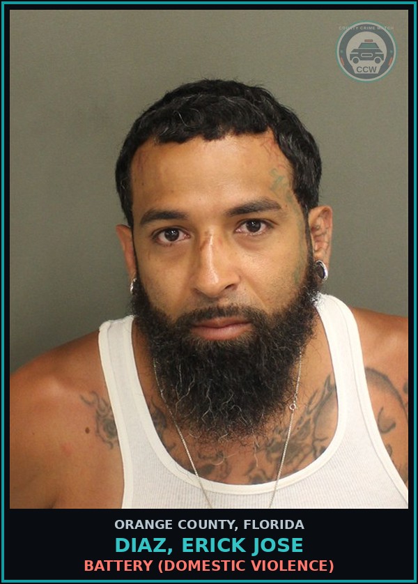Booking mugshot of DIAZ, ERICK JOSE in Orange County