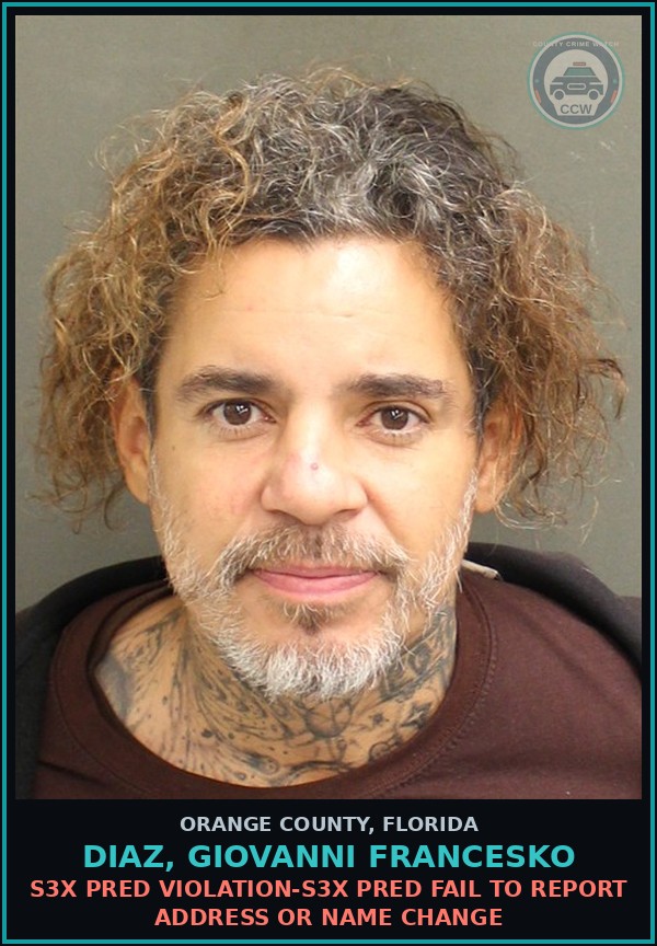 Booking mugshot of DIAZ, GIOVANNI FRANCESKO in Orange County