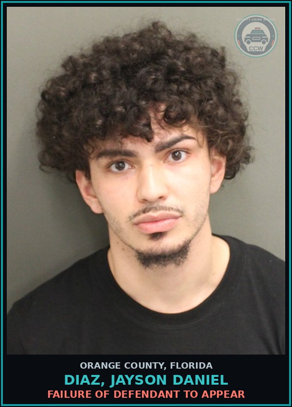 Booking mugshot of DIAZ, JAYSON DANIEL in Orange County