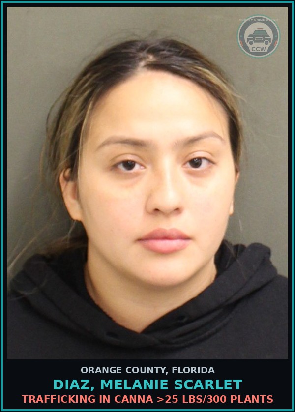 Booking mugshot of DIAZ, MELANIE SCARLET in Orange County