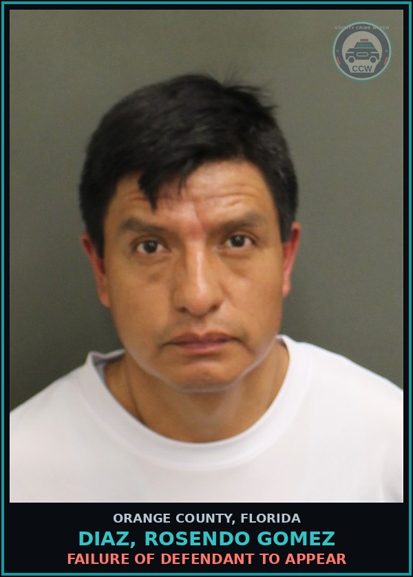 Booking mugshot of DIAZ, ROSENDO GOMEZ in Orange County