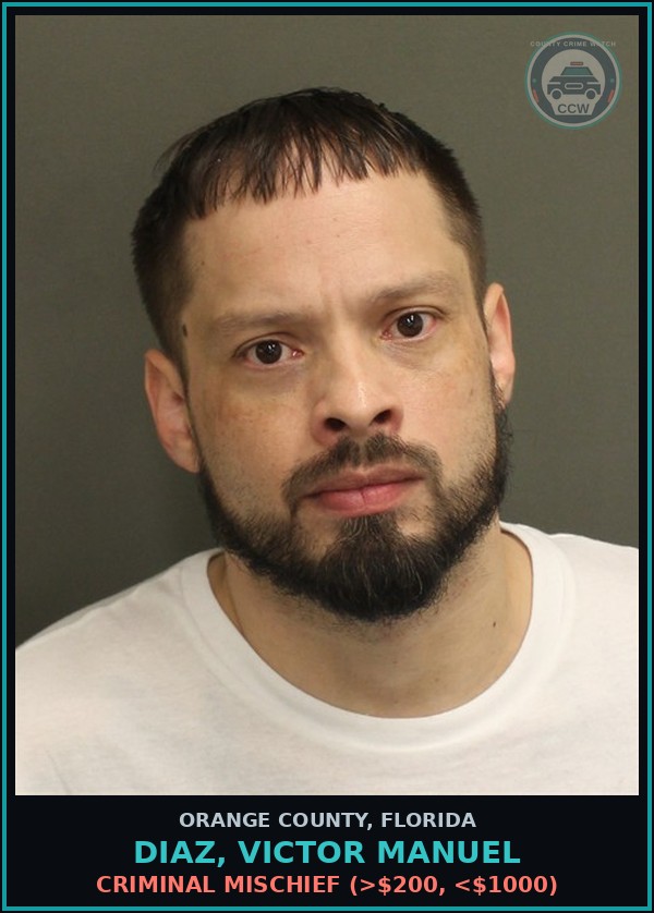 Booking mugshot of DIAZ, VICTOR MANUEL in Orange County
