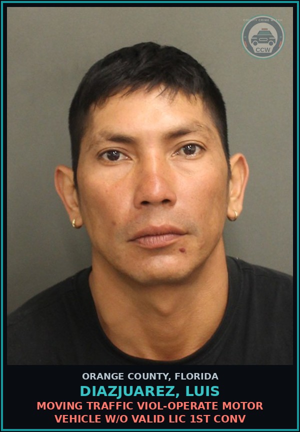 Booking mugshot of DIAZJUAREZ, LUIS in Orange County