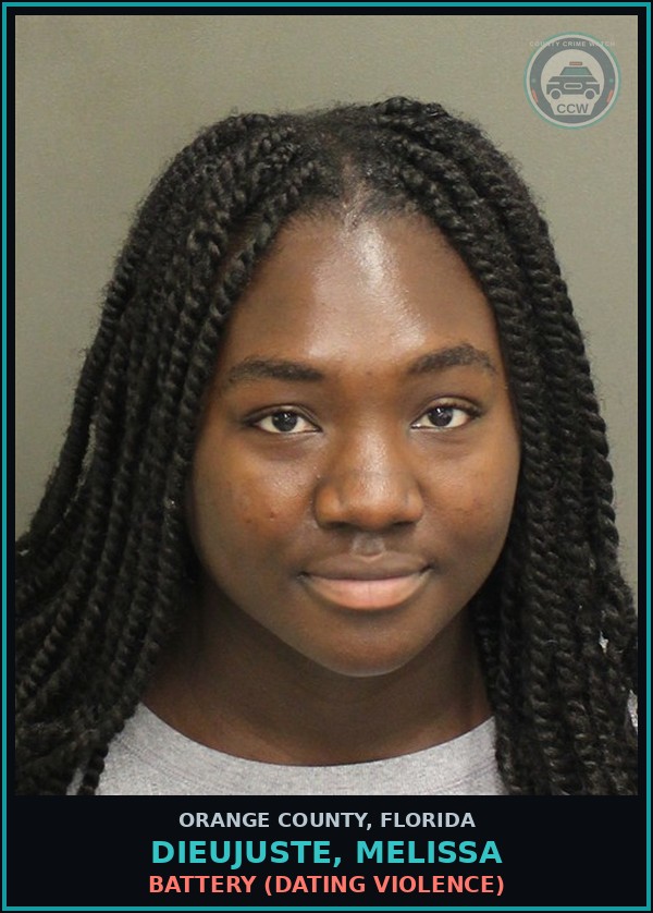 Booking mugshot of DIEUJUSTE, MELISSA in Orange County