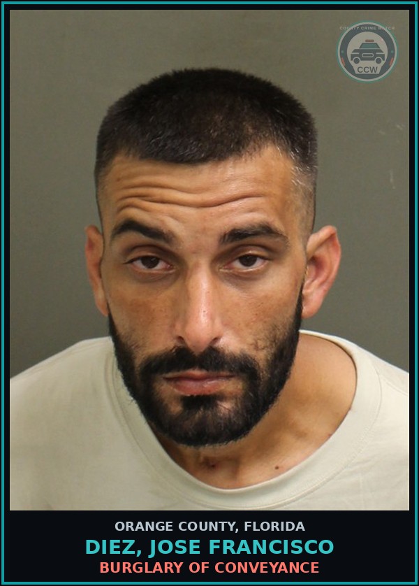 Booking mugshot of DIEZ, JOSE FRANCISCO in Orange County