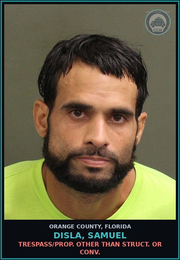 Booking mugshot of DISLA, SAMUEL in Orange County