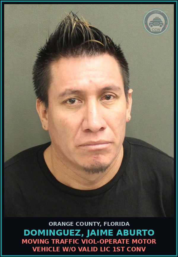 Booking mugshot of DOMINGUEZ, JAIME ABURTO in Orange County