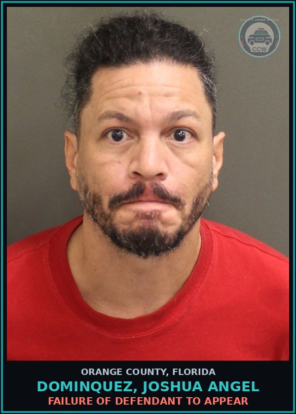 Booking mugshot of DOMINQUEZ, JOSHUA ANGEL in Orange County