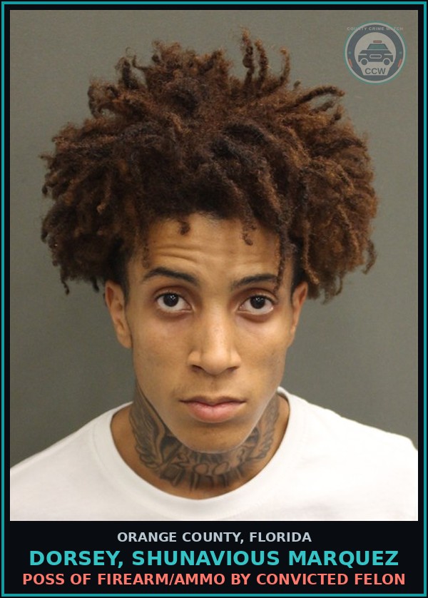 Booking mugshot of DORSEY, SHUNAVIOUS MARQUEZ in Orange County