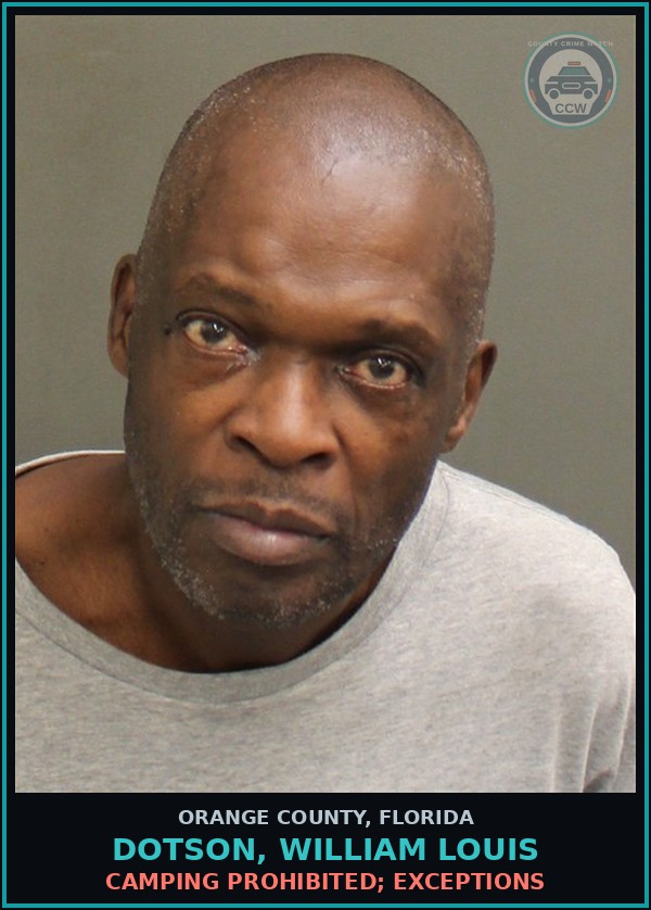 Booking mugshot of DOTSON, WILLIAM LOUIS in Orange County