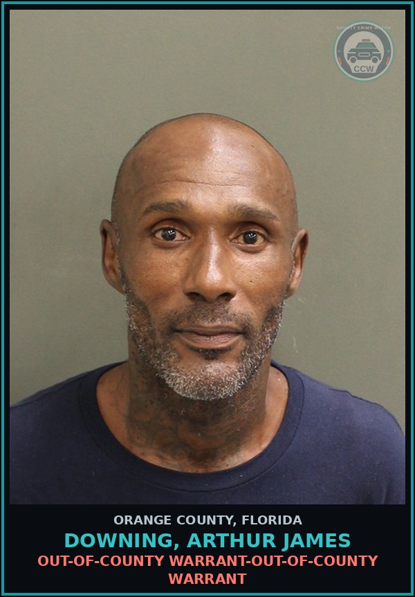 Booking mugshot of DOWNING, ARTHUR JAMES in Orange County