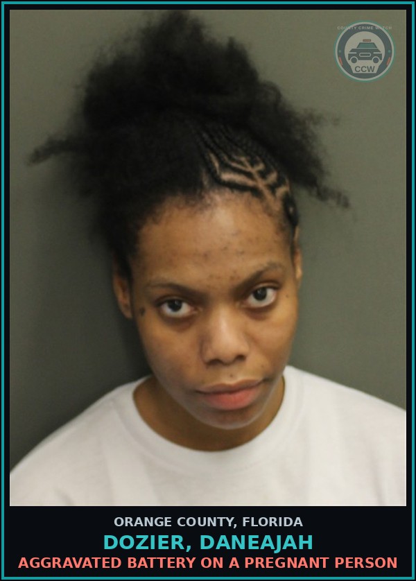 Booking mugshot of DOZIER, DANEAJAH in Orange County