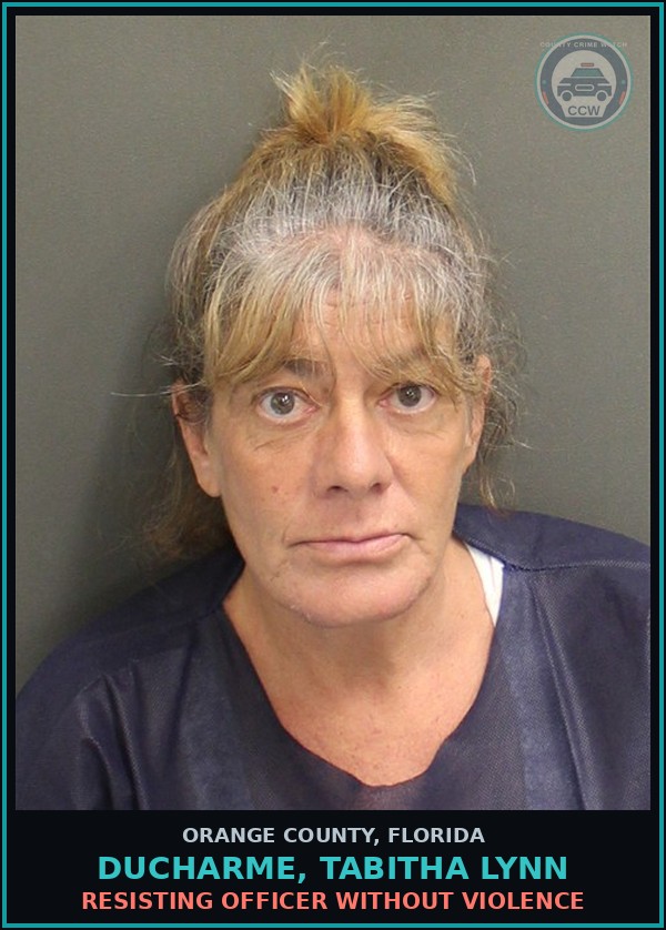 Booking mugshot of DUCHARME, TABITHA LYNN in Orange County